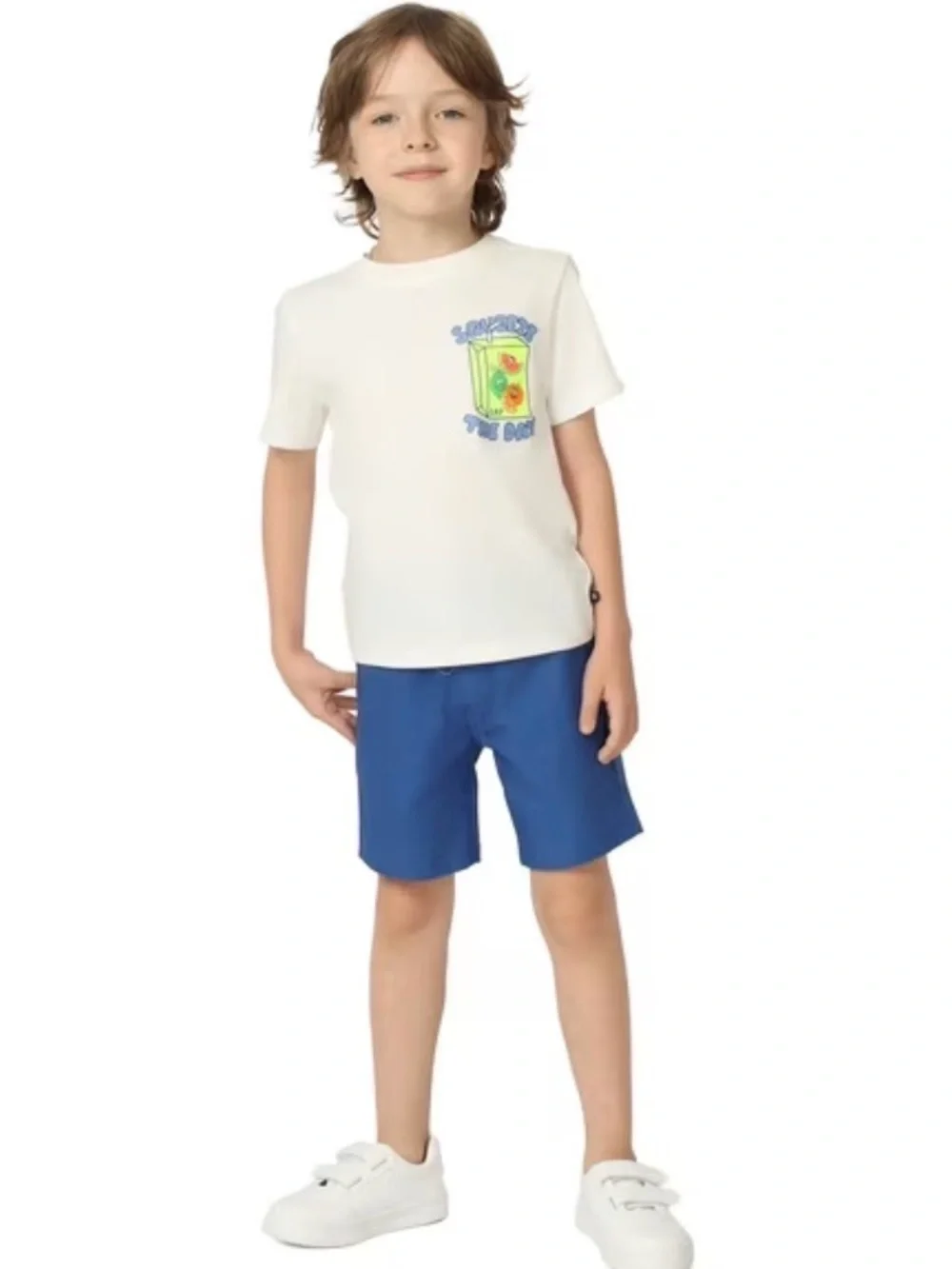 GAP Boys Blue Elastic-Waist Shorts